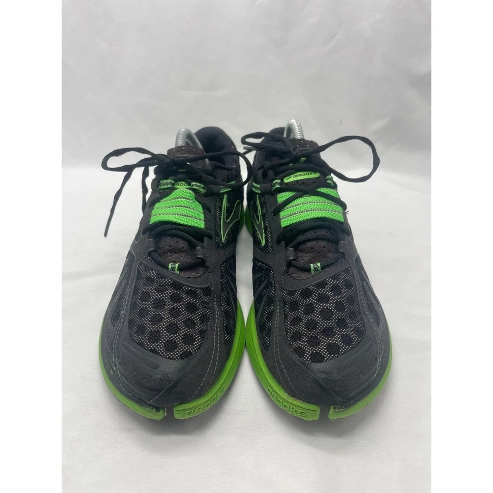 Brooks Pure Grit Running Shoes Mens Black Green Minimalist Lightweight Sz 10‎